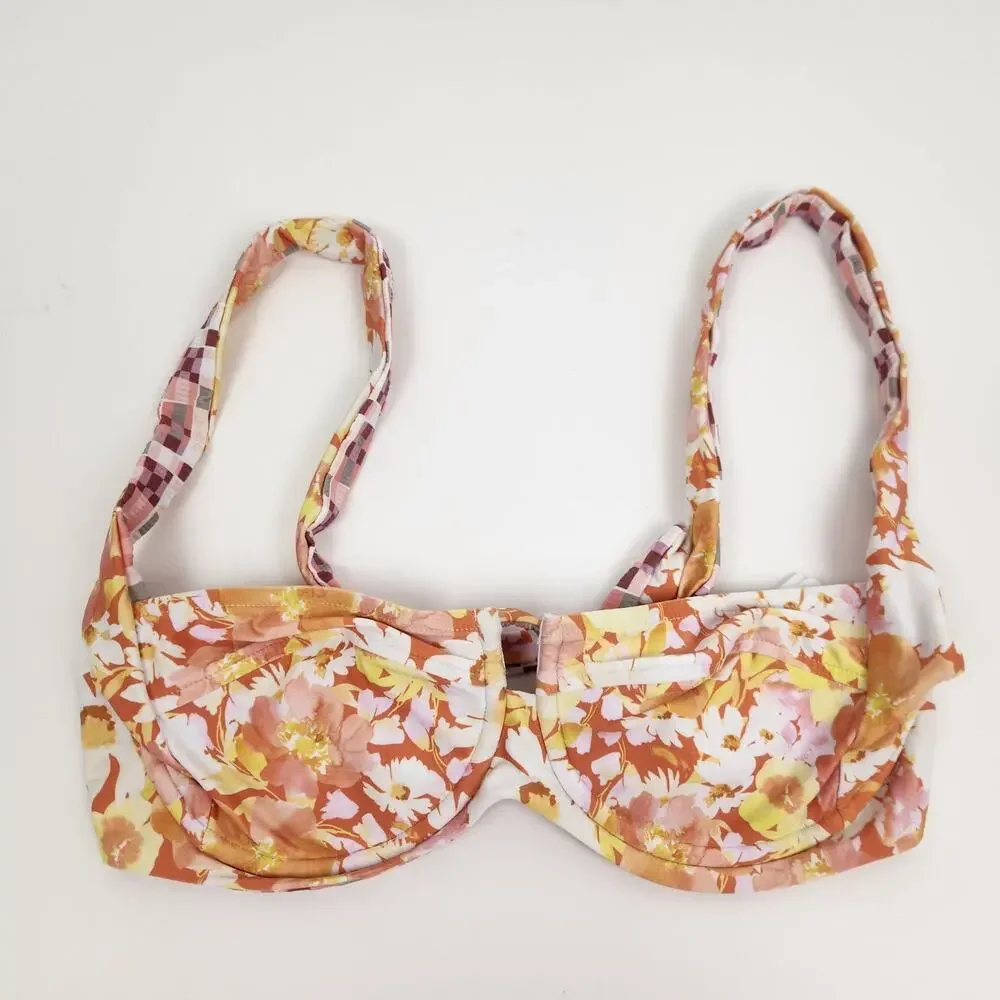 L*Space Camellia Bikini Top Underwire in What in Carnation Floral Size Small NWT